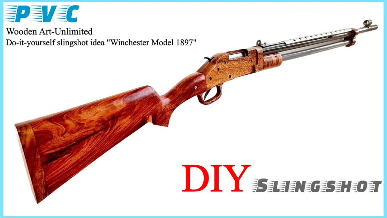 Wooden Art || Great ideas - DIY Slingshot out of wood and beautiful PVC pipes