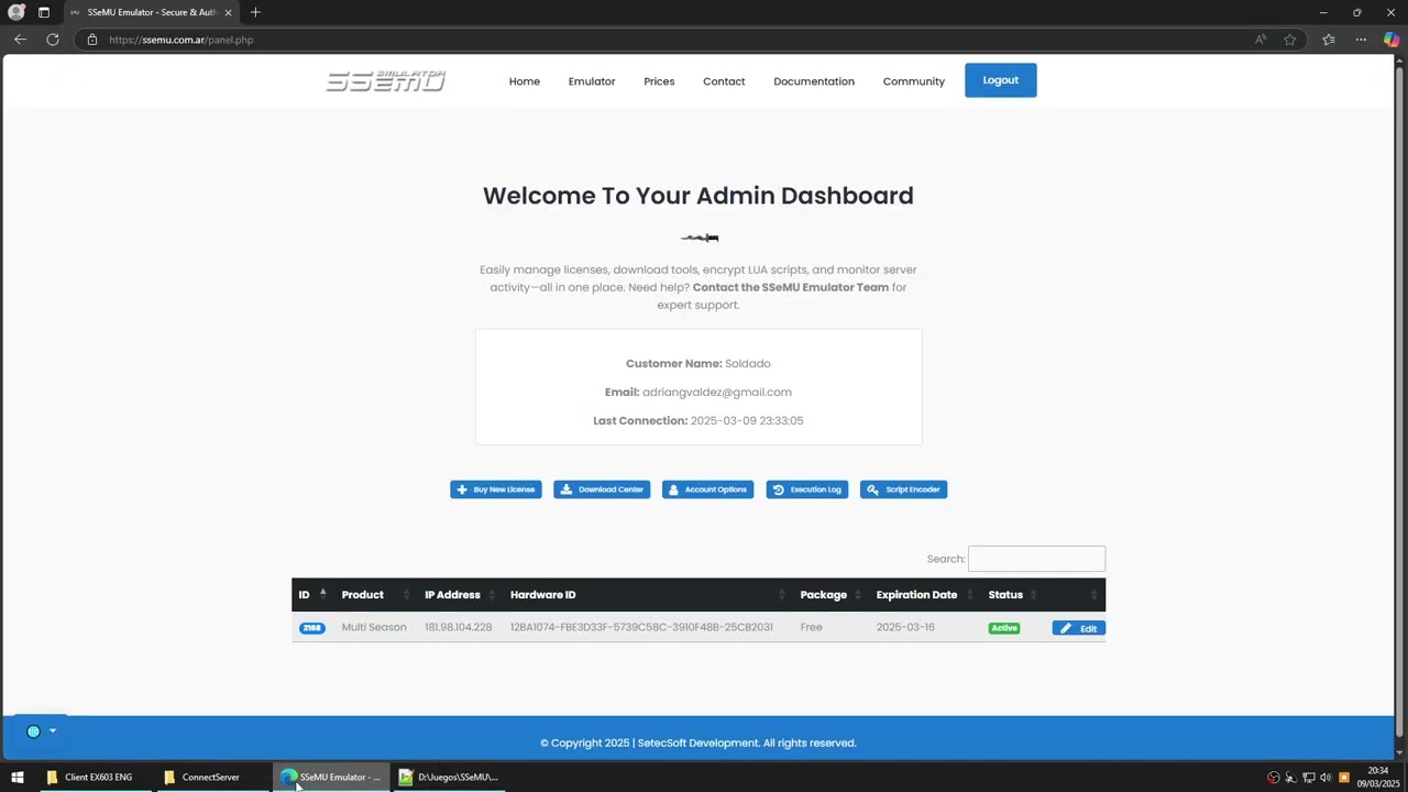 Register, install and try SSeMU