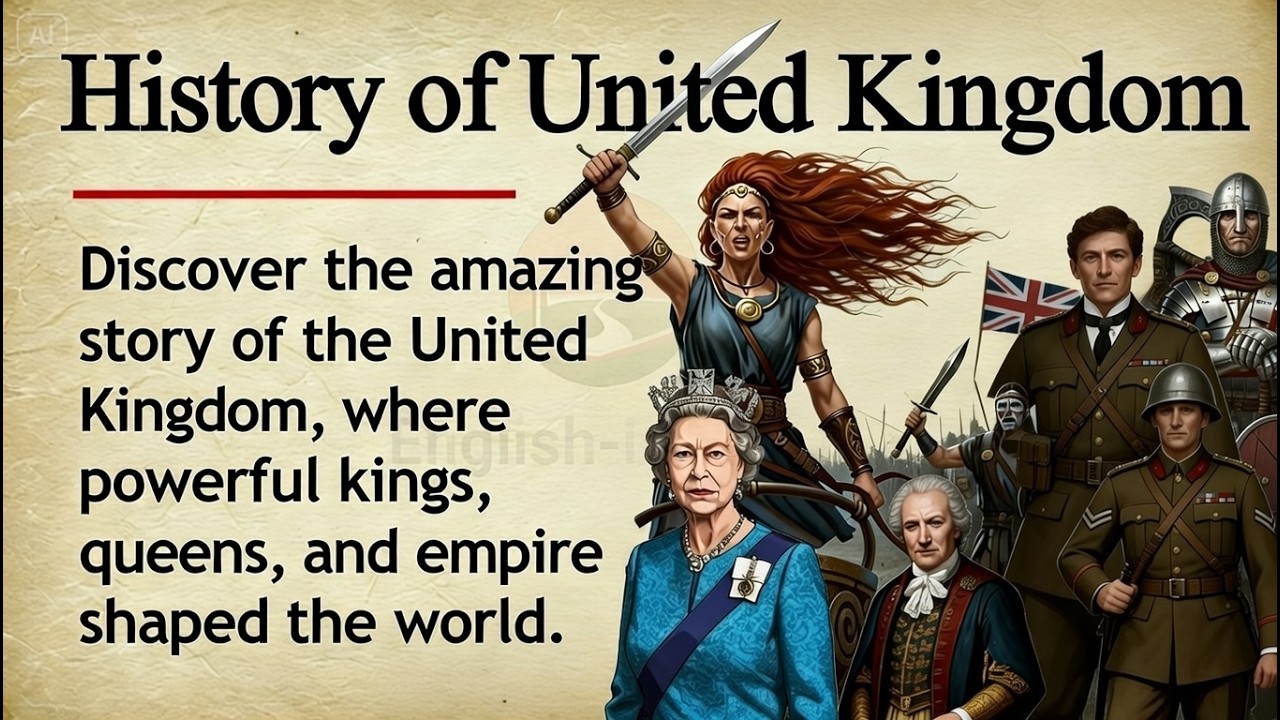 History of the United Kingdom | 🇬🇧👑 Learn English Through Story Level 3 | Graded Reader 🎧