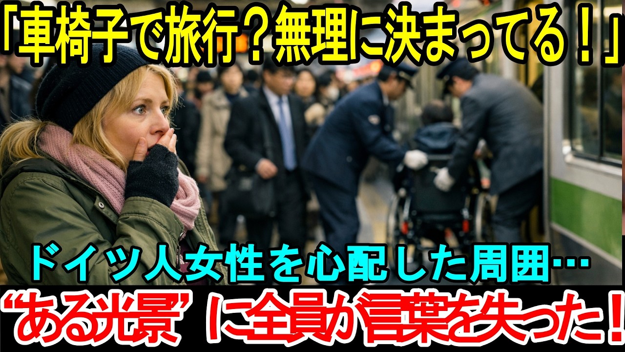 【海外の反応】「車椅子で日本旅行？無理に決まってる！」ドイツ人女性を心配した周囲…しかし東京の駅で目にした“ある光景”に全員が言葉を失った！