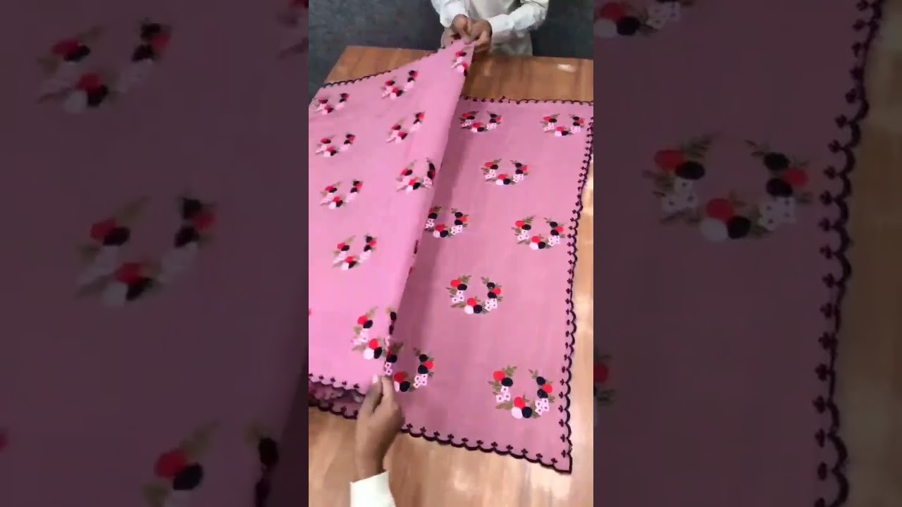 Georgette with embroiderywork butta 