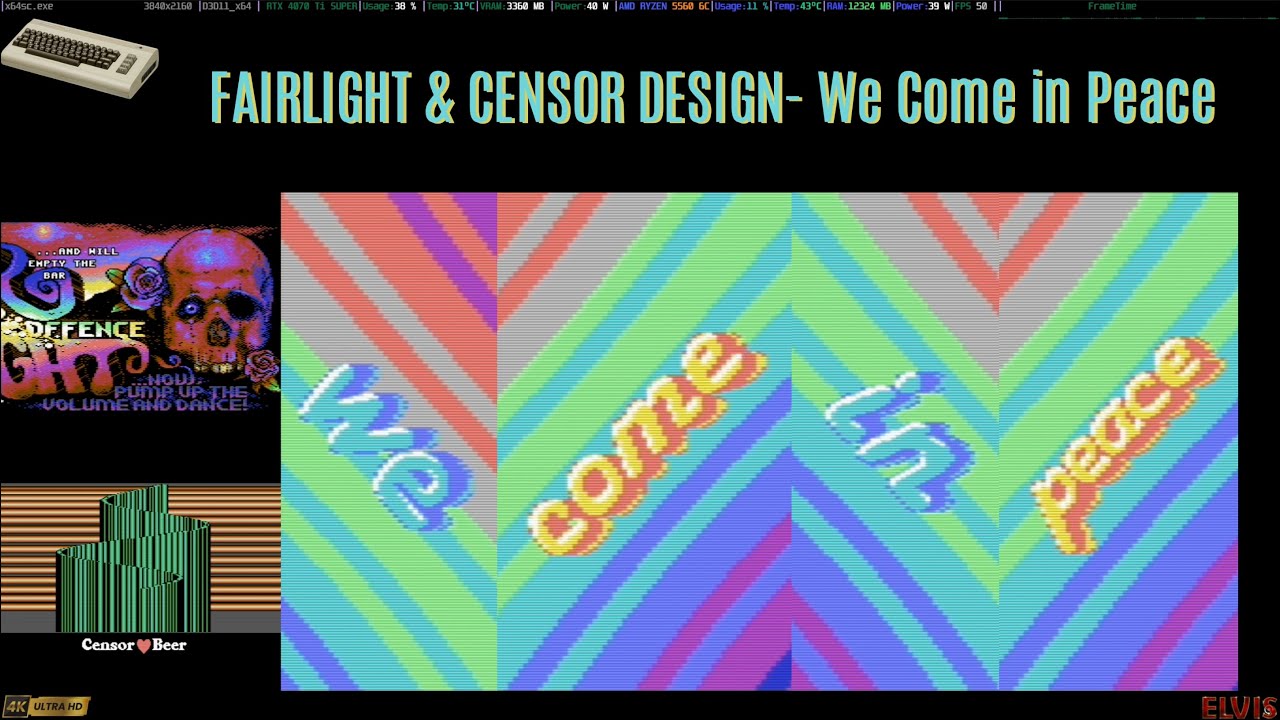 Commodore 64 | FAIRLIGHT & CENSOR DESIGN - We Come in Peace | 1st place at Revision 2018 party | 4K