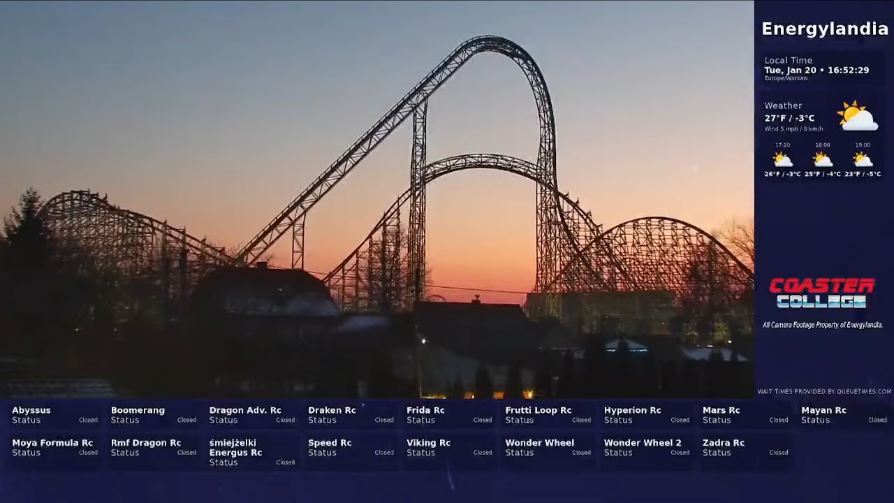 🔴🎢Amusement Park 24/7 Live Stream - Cedar Point, Energylandia, Carowinds, Kings Island, and MORE!