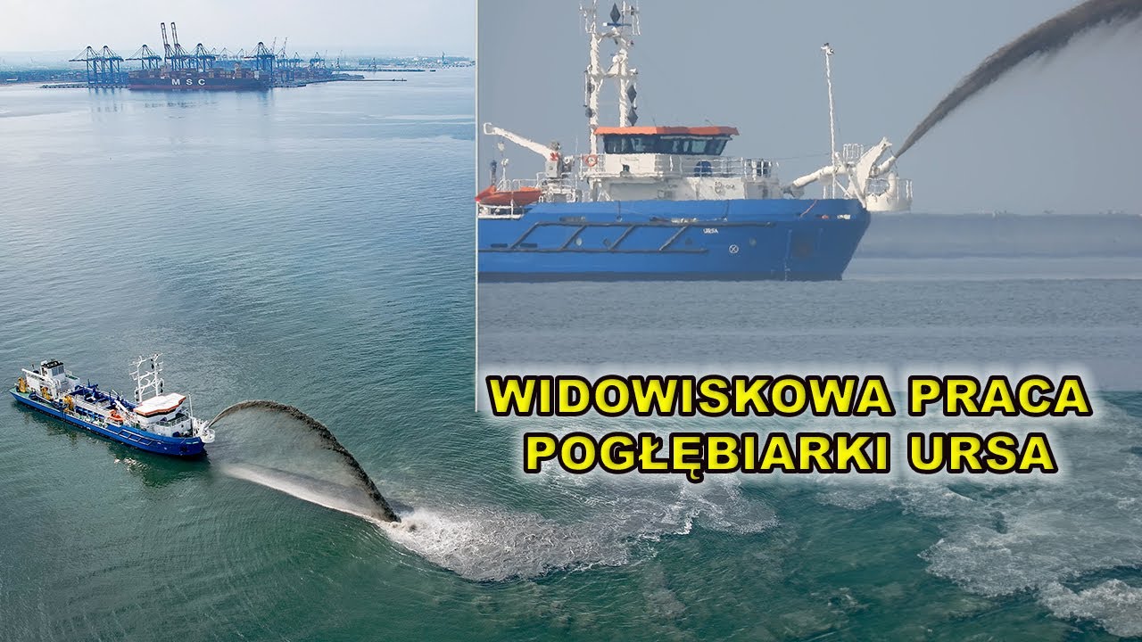 16.04. Supernowczesna poglebiarka Ursa podczas pracy. Widowiskowe tęczowanie.