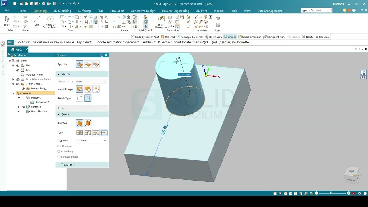 🎥 Solid Edge Eğitimi | Ders: 3 – Synchronous vs. Ordered Modelleme | Synchronous vs. Ordered