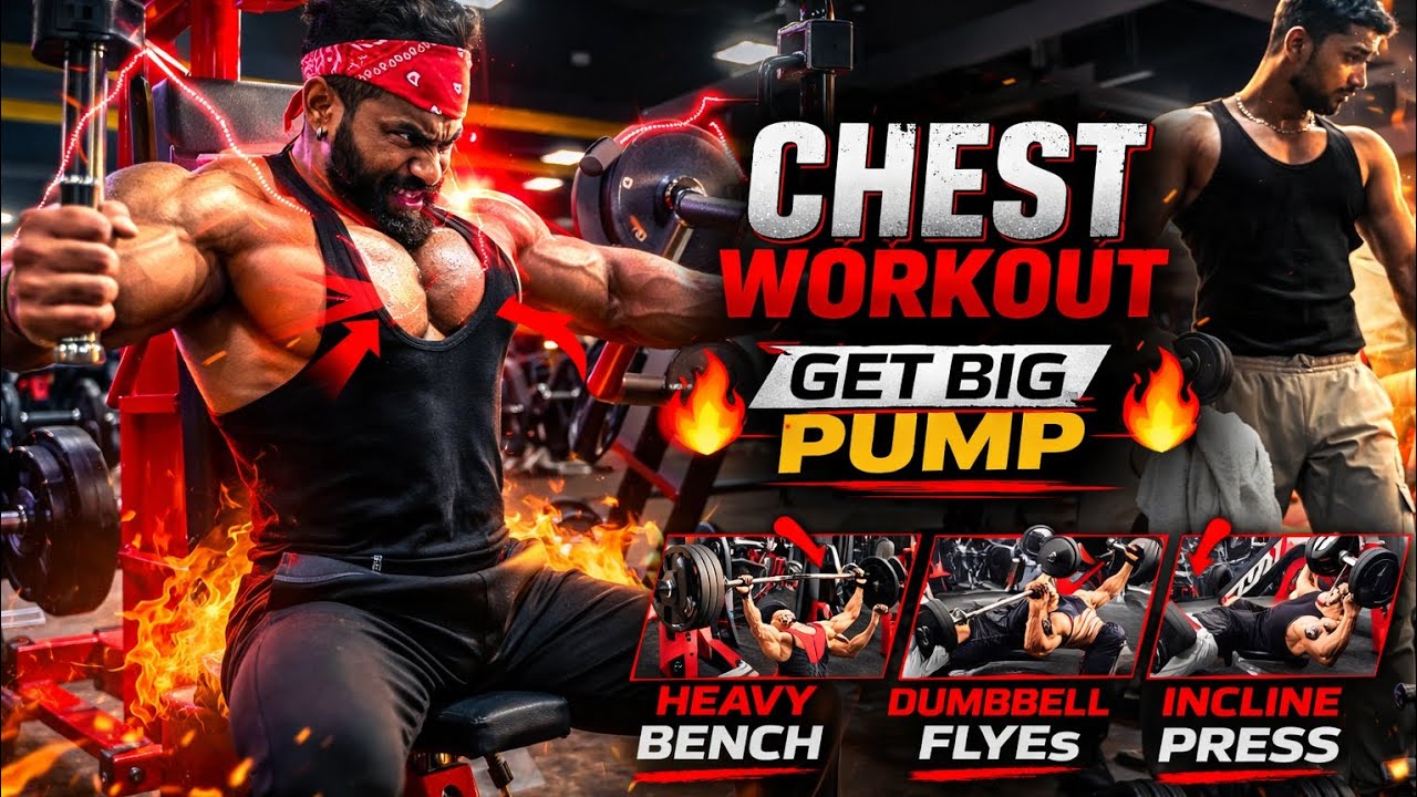🔥Fire pump 🔥 chest workout 💪💪