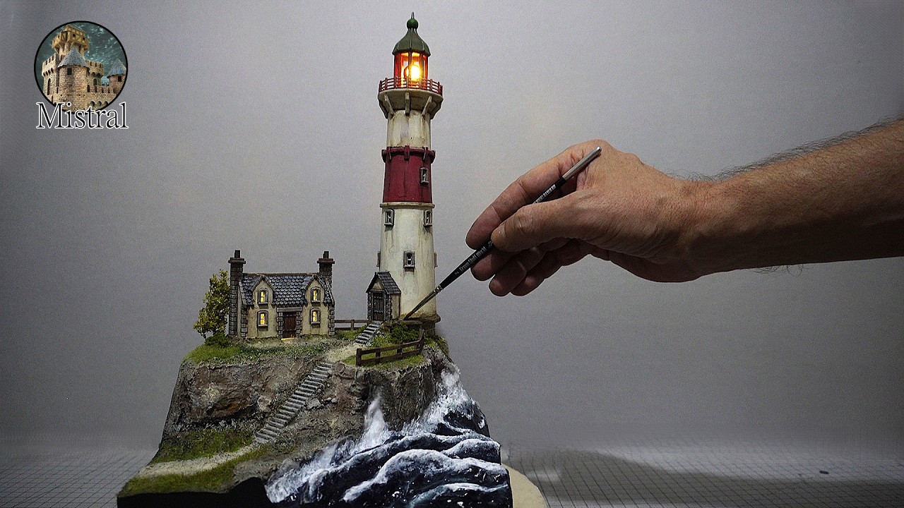 How to Build a Realistic Lighthouse Diorama | Step-by-Step Tutorial