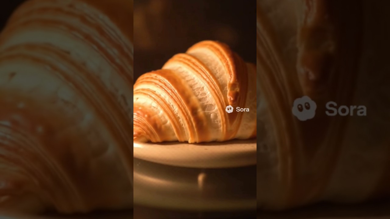 🥐 Golden Layers Rising: Fresh Croissants Baking to Flaky Perfection in the Oven! ✨