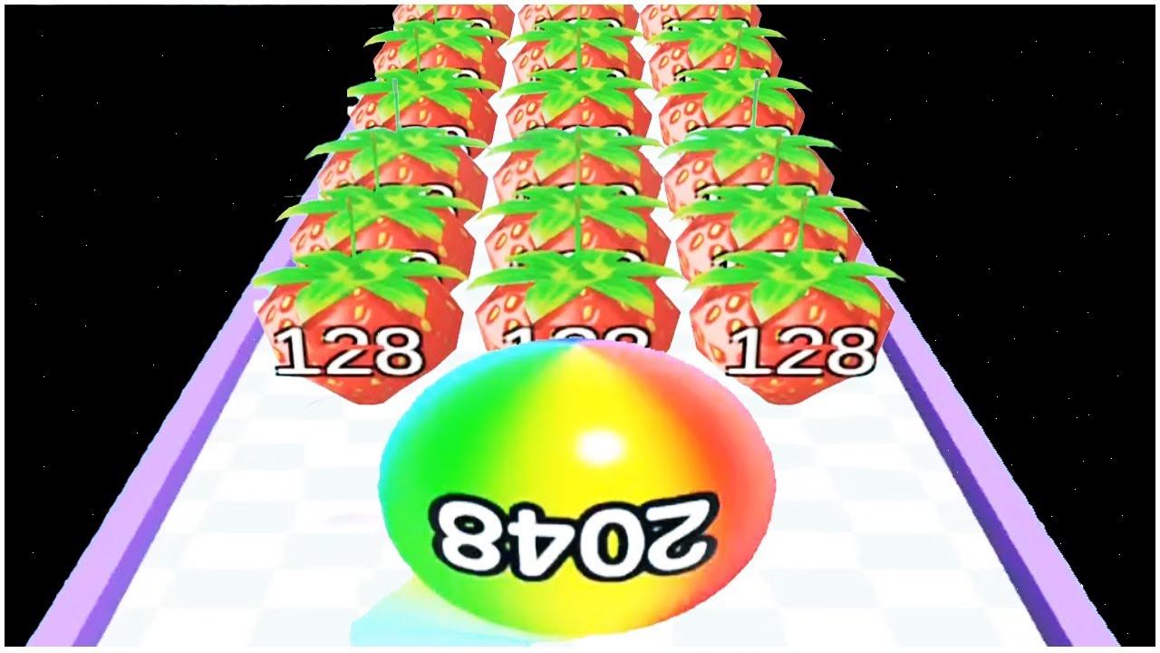 Watermelon Game Merge 2048  Vs  Rolling Ball Run Numbers Game