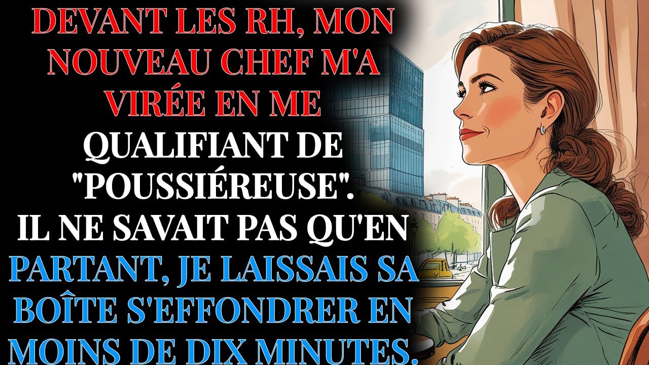 “Vous êtes VIREE” m'a dit mon patron. J'ai juste attendu la FIN de sa journée.