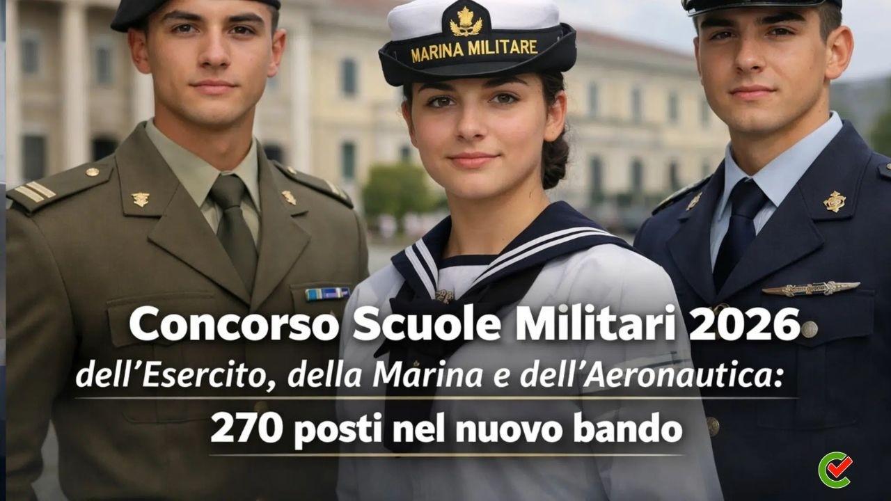 🎖️ Concorso Scuole Militari 2026: 270 posti | Requisiti + prove + date