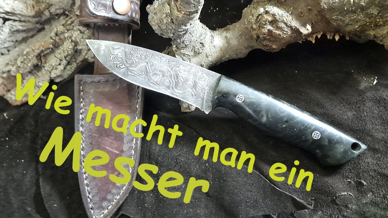Wie macht man ein Messer, ASMR Damastmesser, Jagdmesser #blacksmith #damast #handmade