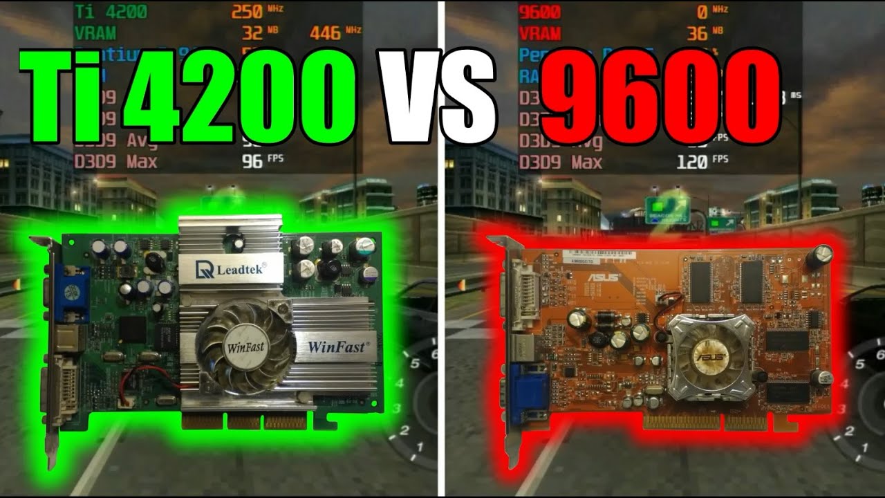 GeForce4 Ti 4200 vs Radeon 9600 Test In 11 Games (No FPS Drop - Capture Card)