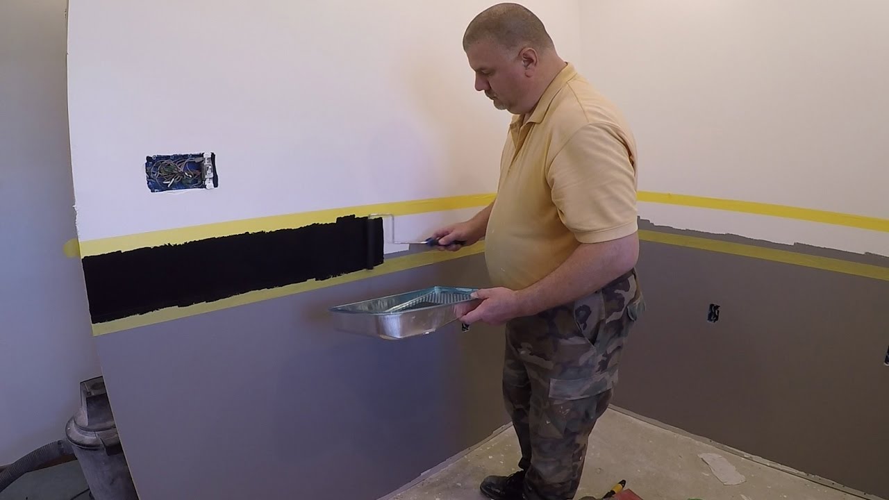 How to paint two tone colors with a laser level