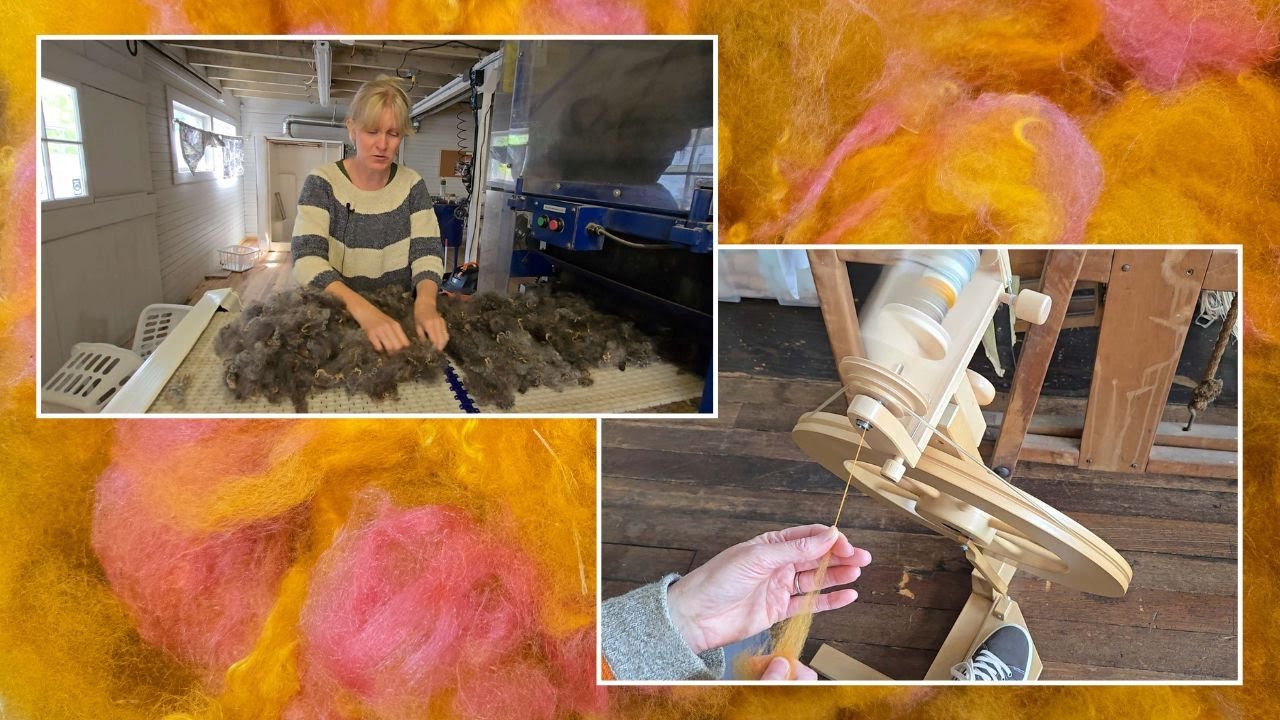 Carding and handspinning Border Leicester and BFL wool. Don't get distracted Maker's Soapbox.