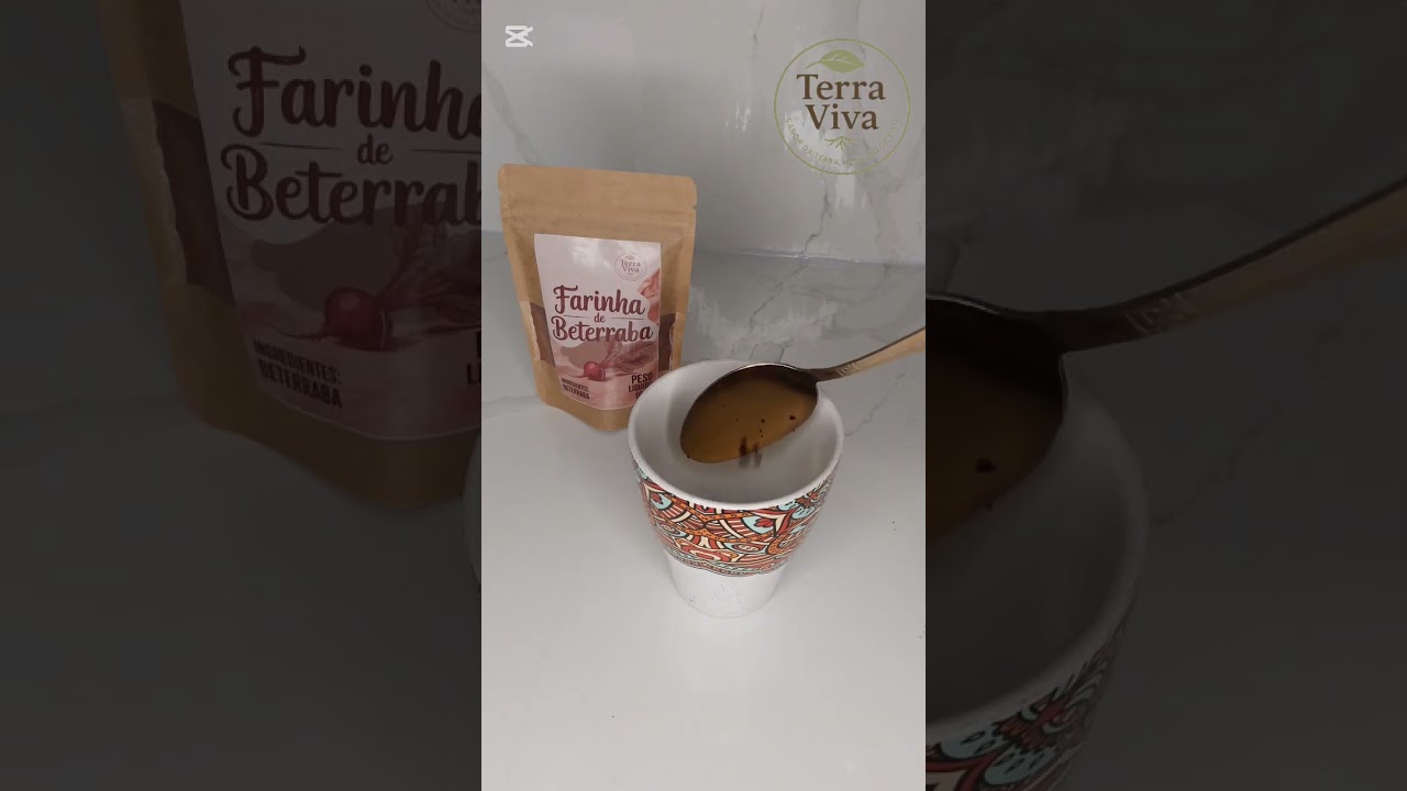 Ch&aacute; de hibisco com farinha de beterraba #terraviva #alimentacaosaudavel #nutricaosaudavel #receitas