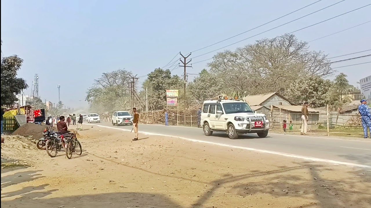 मुख्य मंत्री नितीश कुमार का convoy पहुंचा katihar