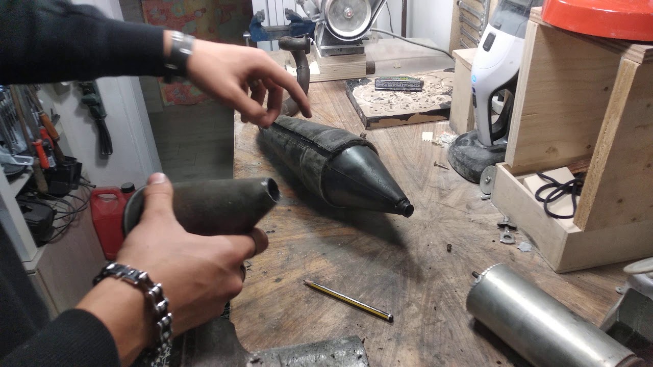 elaborazione marmitta scooter partendo dall'originale!! parte 1