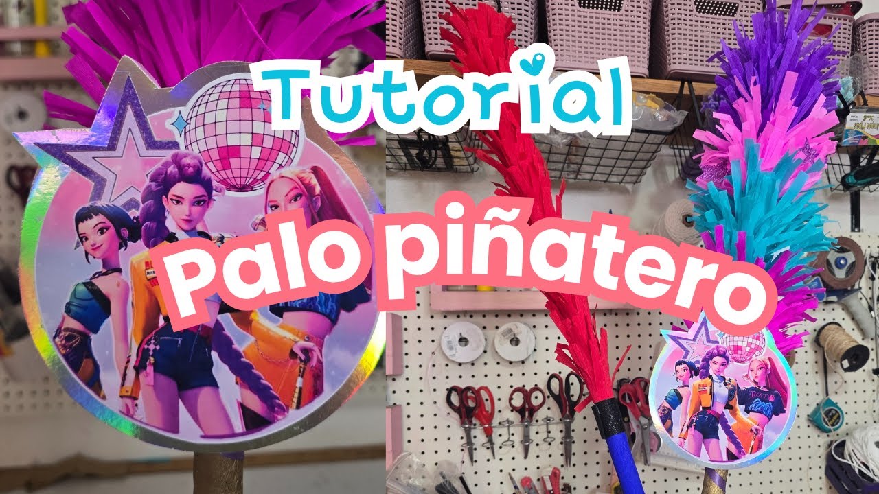Como decorar un palo piñatero /decoración sencilla y decoración elaborada
