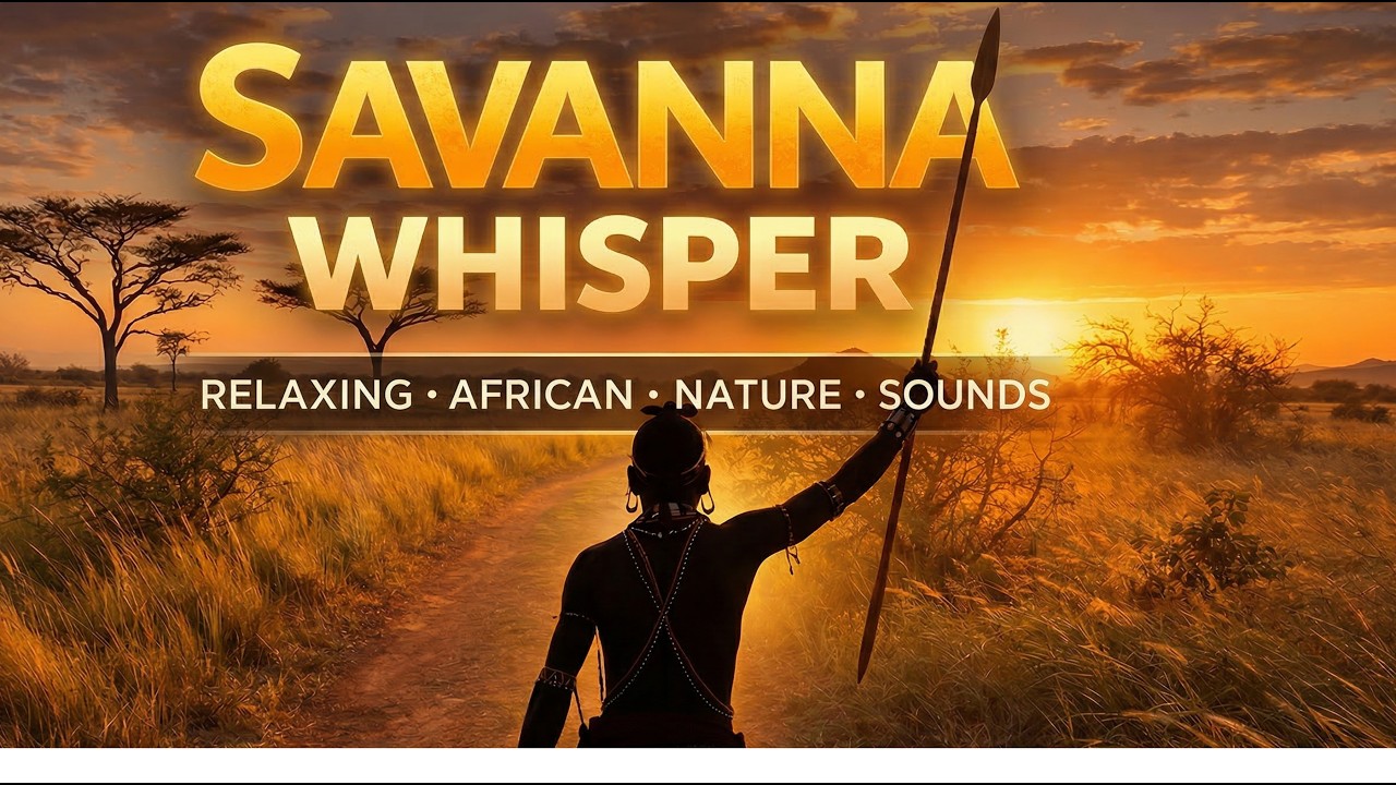Savanna Whisper 🌅 Relaxing African Nature Sounds | Safari Ambience for Sleep, Study & Meditation
