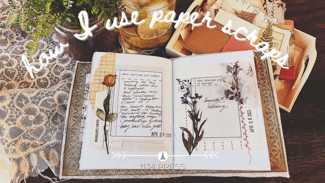 How to Use Paper Scraps for Junk Journal Cards | Studio Vlog