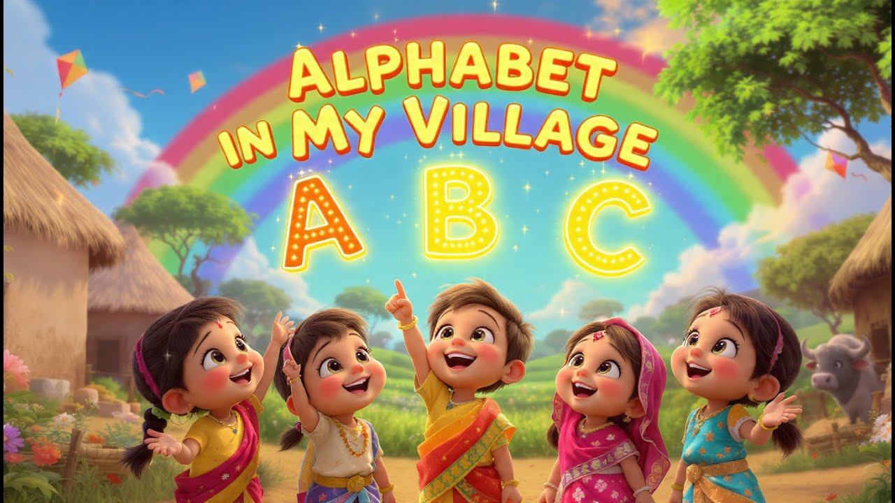 Alphabet in My Village song / मेरे गाँव में अल्फाबेट गीत / میرے گاؤں میں الفابیٹ گیت / Study Poem...
