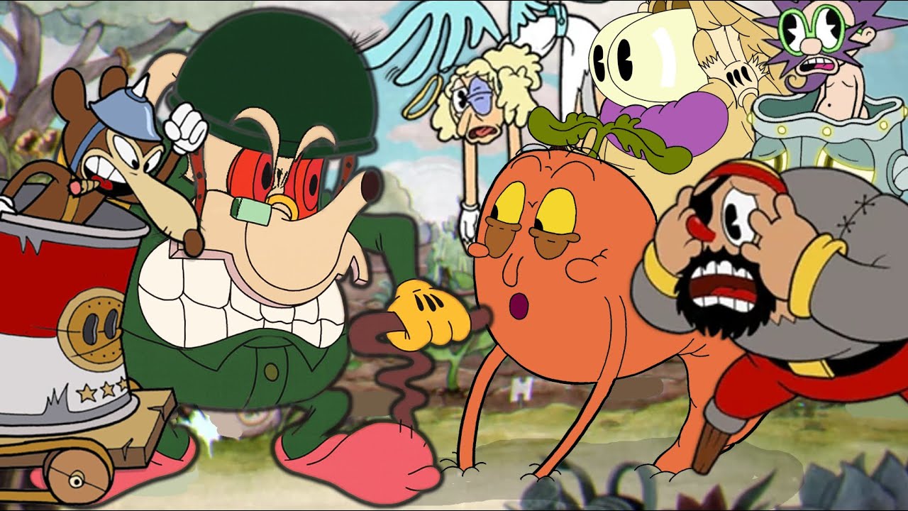 Angry Elder Kettle и Warner Werman объединяют усилия, чтобы уничтожить всех боссов Cuphead!!