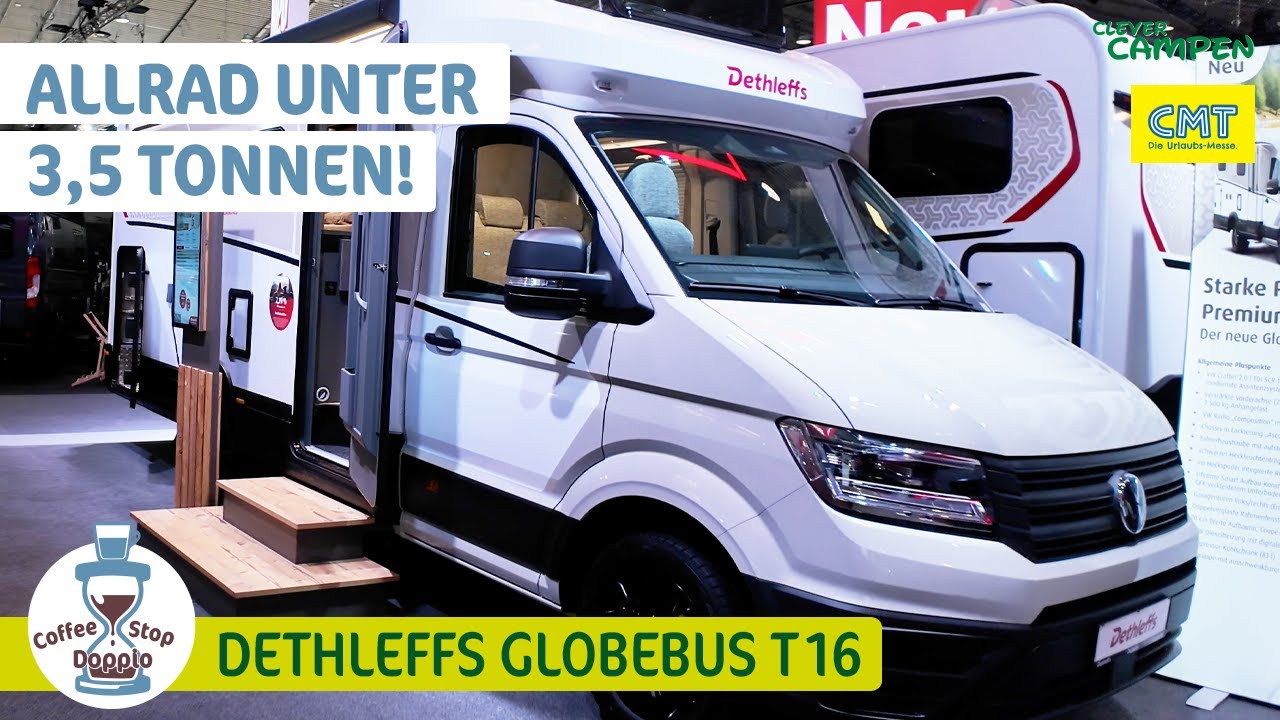 Dethleffs Globebus T16: 3,5-Tonnen-Alternative zum Van auf Crafter-Basis | CMT 2026 Coffee Stop