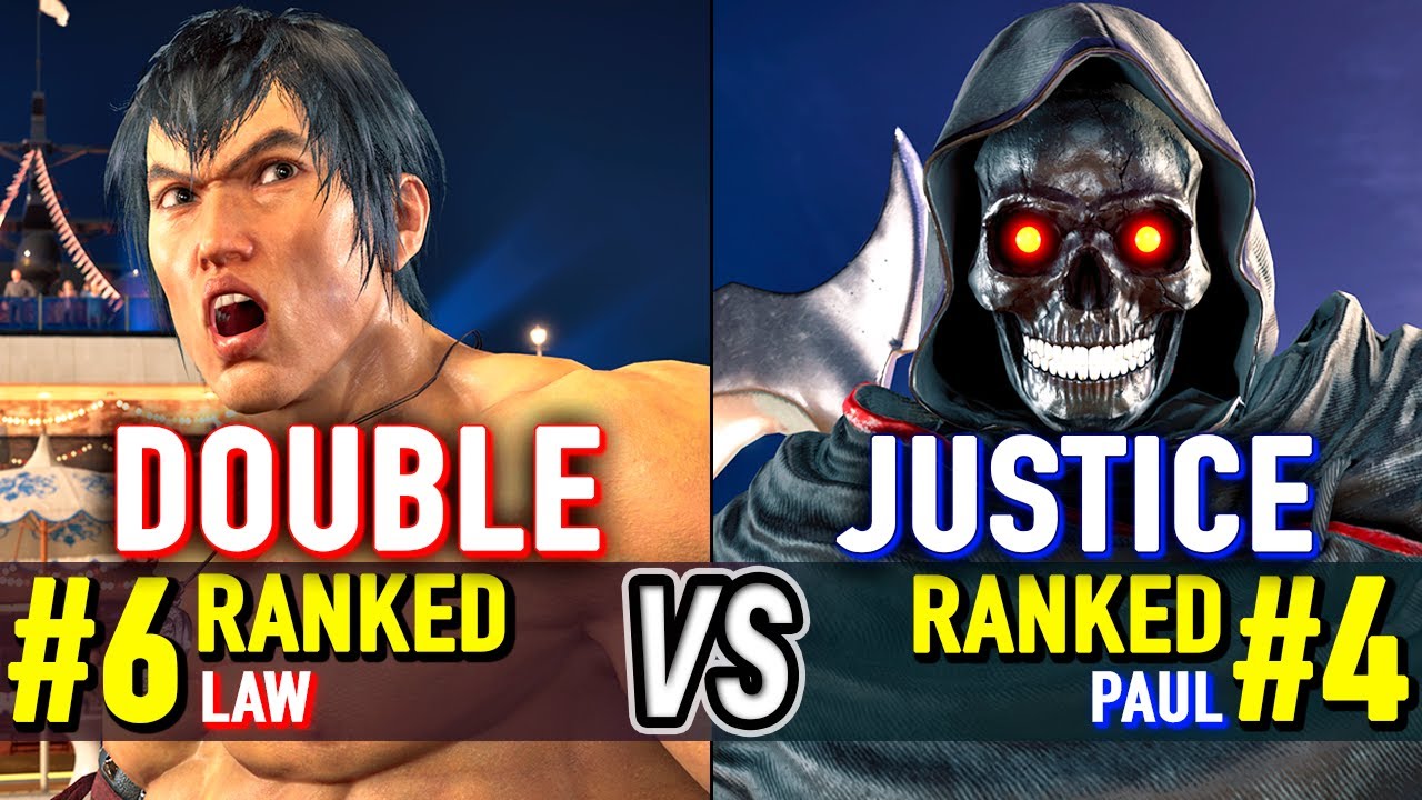 T8 🔥 DOUBLE (#6 Ranked Law) vs JUSTICE (#4 Ranked Paul) 🔥 Tekken 8 High Level Gameplay