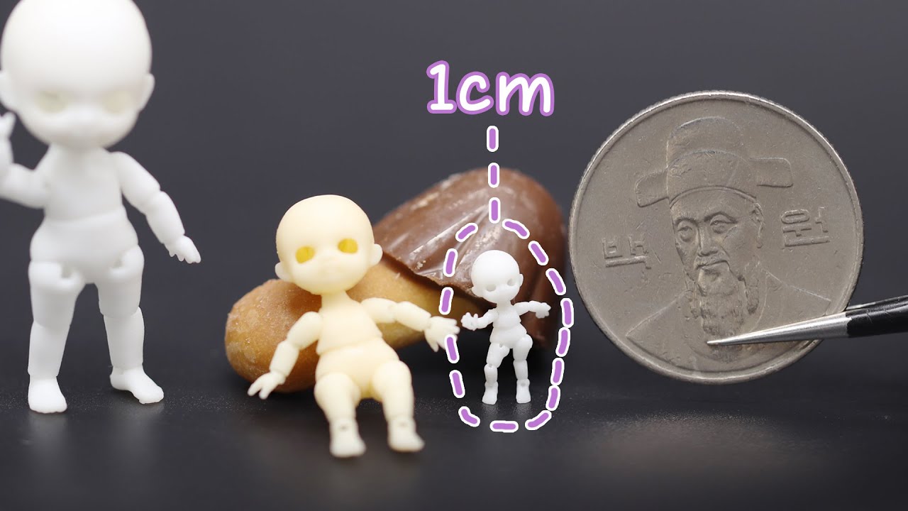 너무 작은 1cm 구체관절인형 조립하기