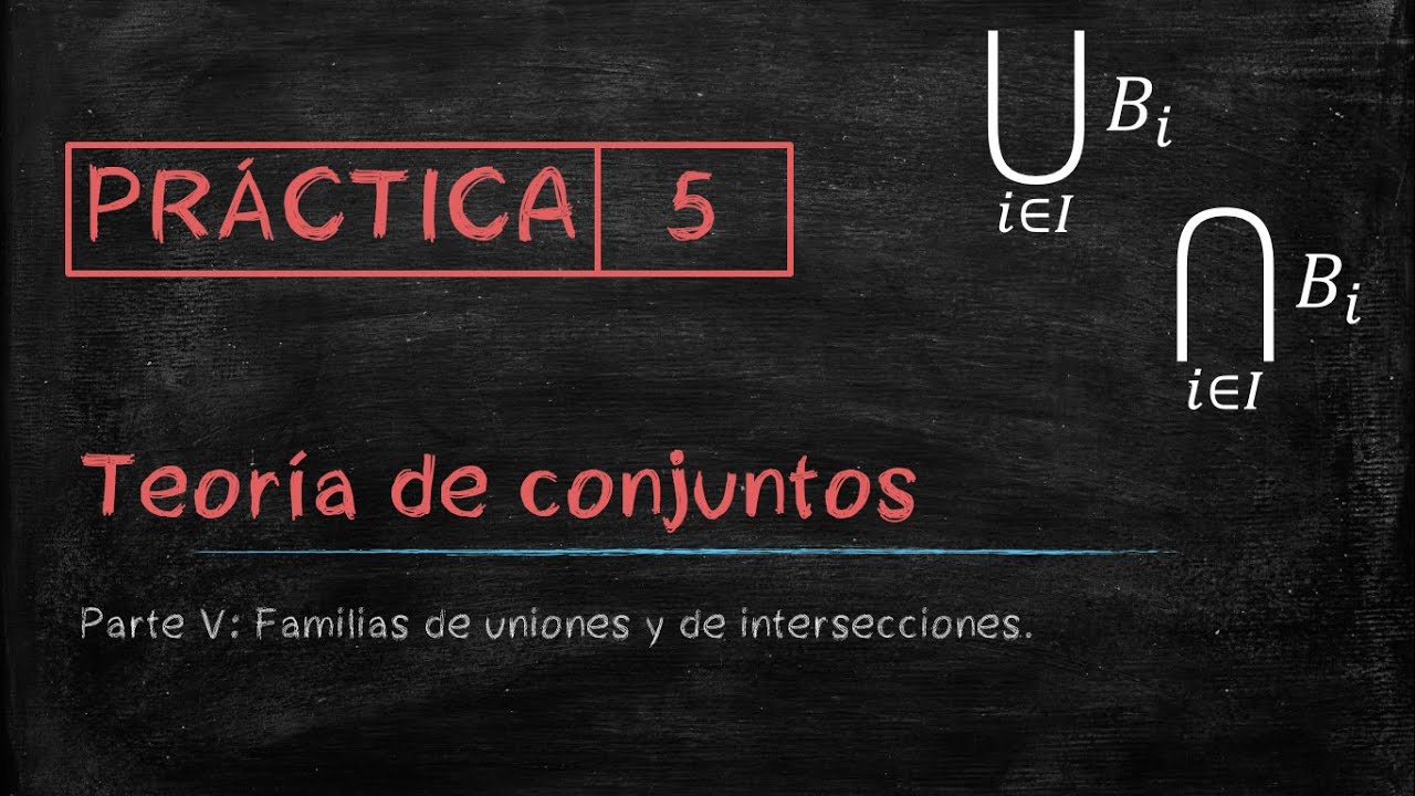 TEORÍA DE CONJUNTOS | Uniones e intersecciones de familias de conjuntos (parte 5)