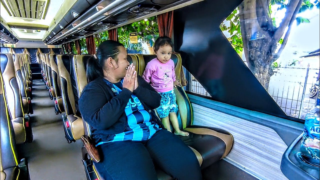 NAIK BUS EFISIENSI E-401 TIM PURWOKERTO, START GIWANGAN PENUMPANG CUMA KITA BERTIGA!