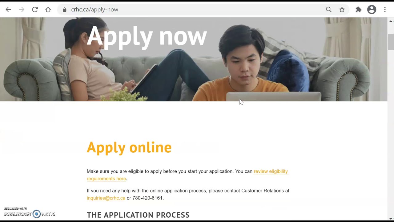 CRH Application Portal: Online Application Process Overview