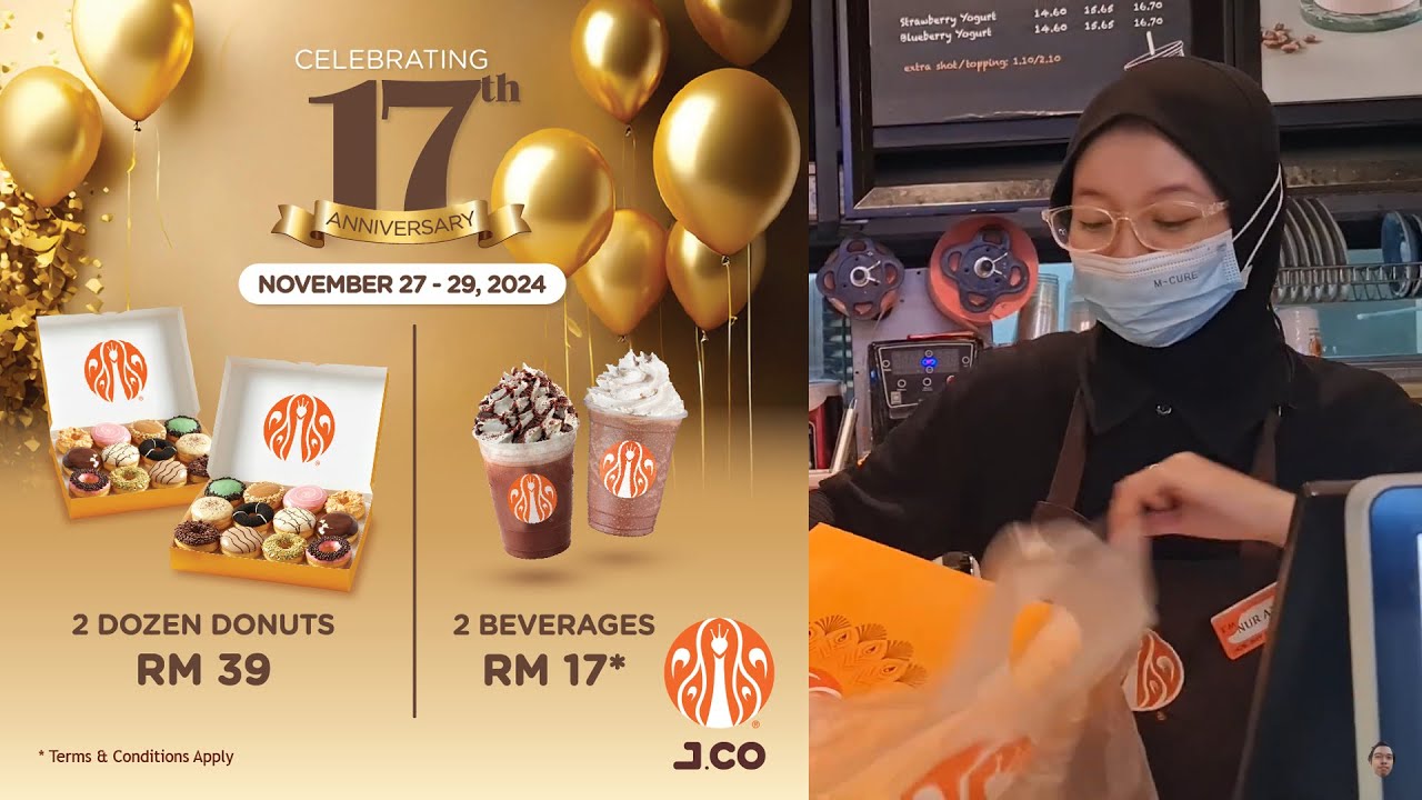 RM39 for 2 dozen of doughnuts at J.CO Malaysia on 27 November 2024