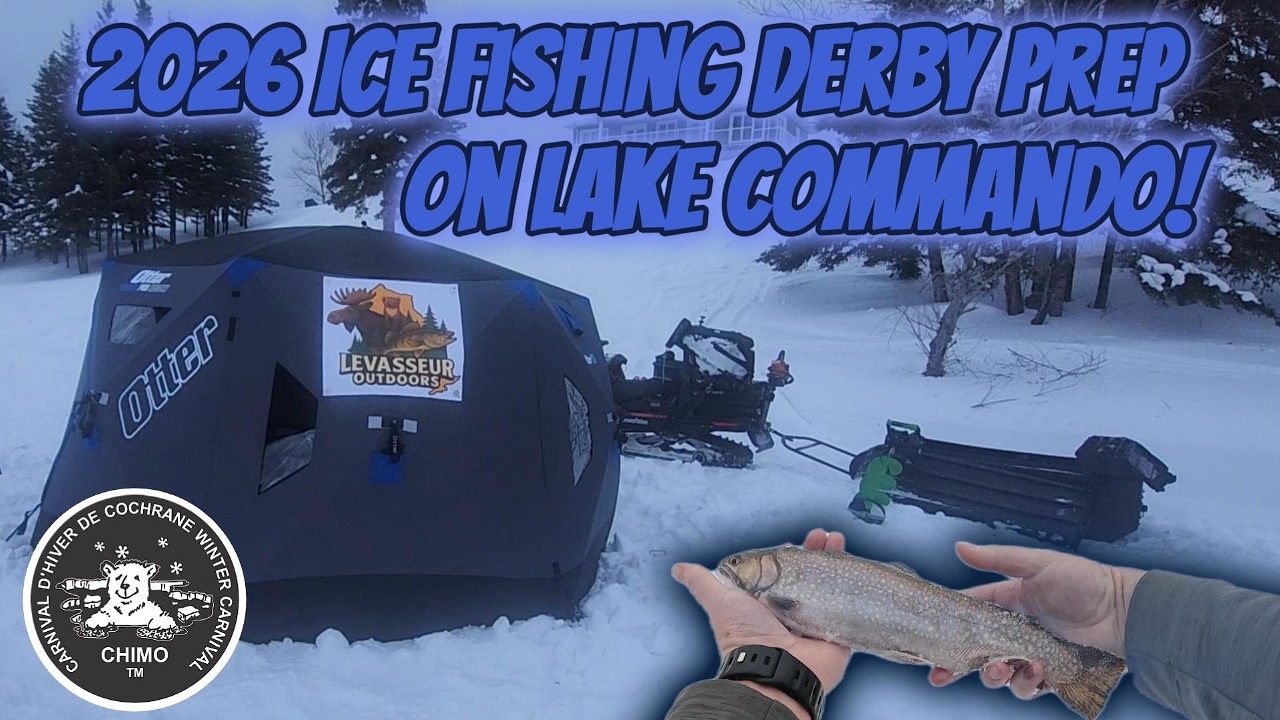 Cochrane Carnival Ice Fishing Derby: Pre-fish + Setup!🎣