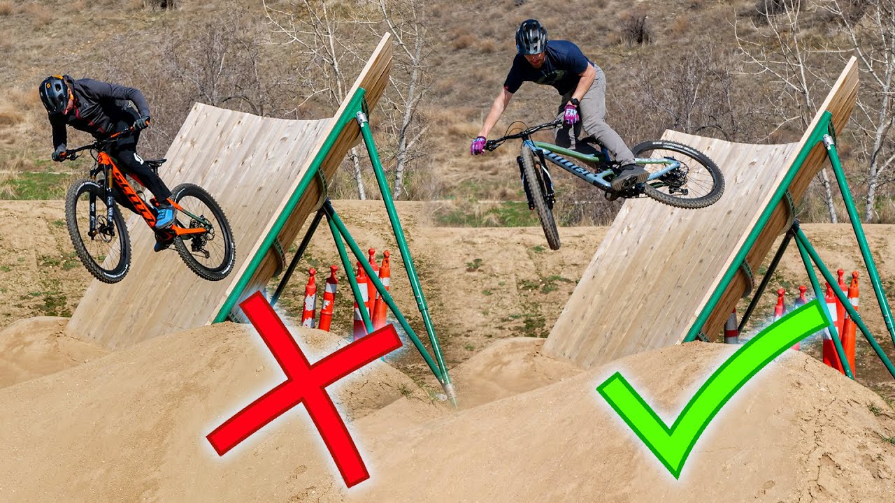 Pro Mountain Biker Shows How To Ride A Wallride