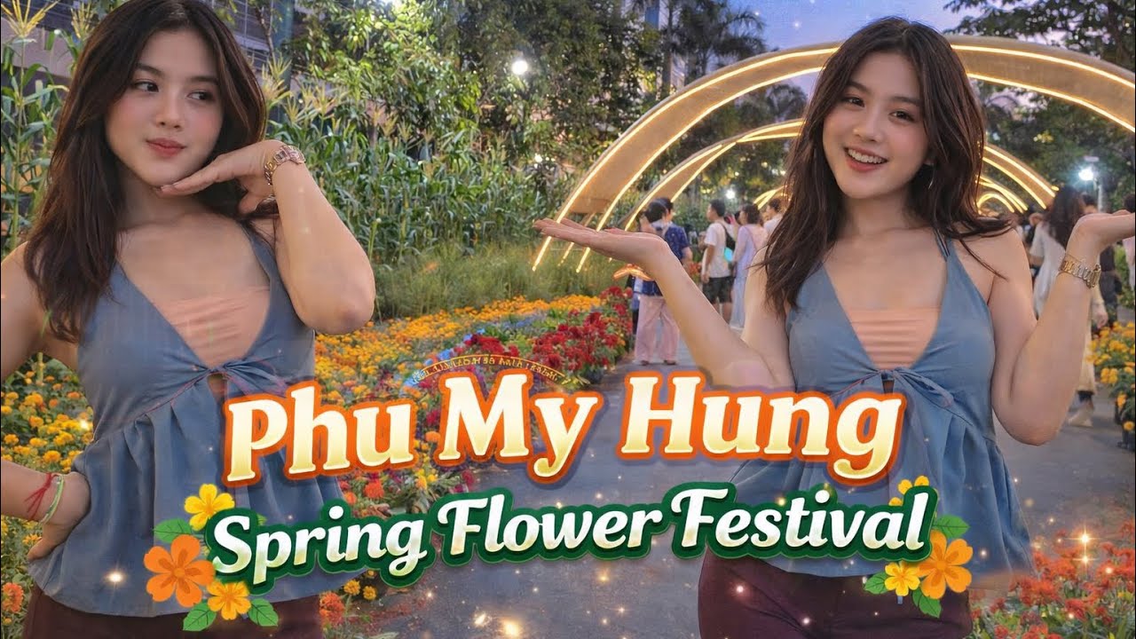 Come with me to Phu My Hung Spring Flower Festival💐🌙