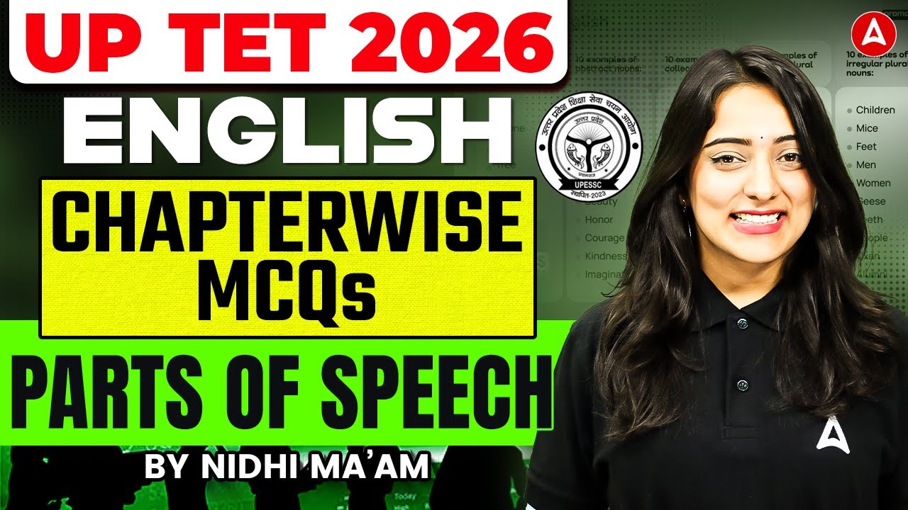 UPTET English Class | Grammar Parts of Speech | UPTET English Previous Year Question By Nidhi Mam