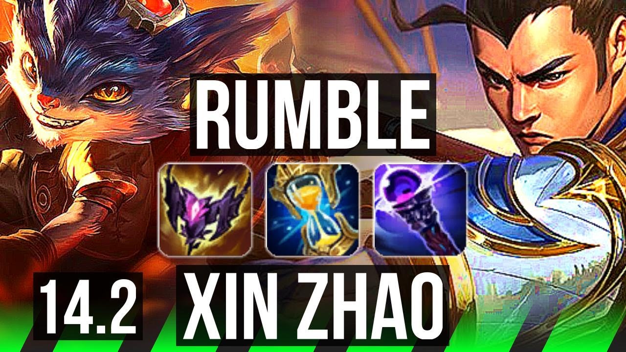 RUMBLE vs XIN ZHAO (JNG) | Rank 7 Rumble, Dominating, 12/4/8 | NA Grandmaster | 14.2