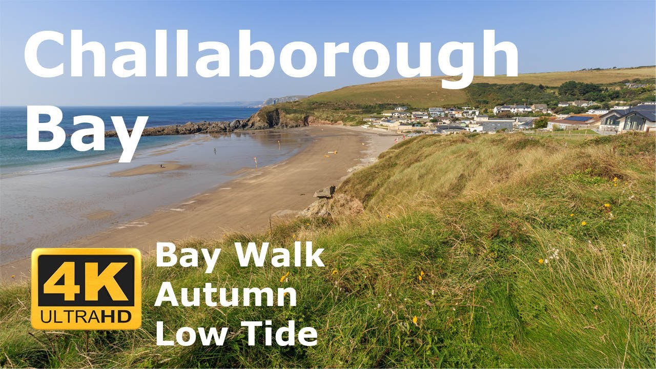 Walk Challaborough Bay - Autumn Low Tide. Devon South Hams.