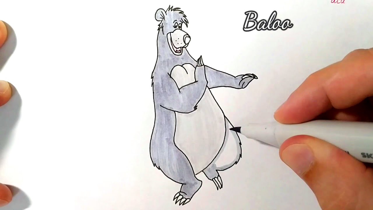 How to Draw Baloo From The Jungle Book