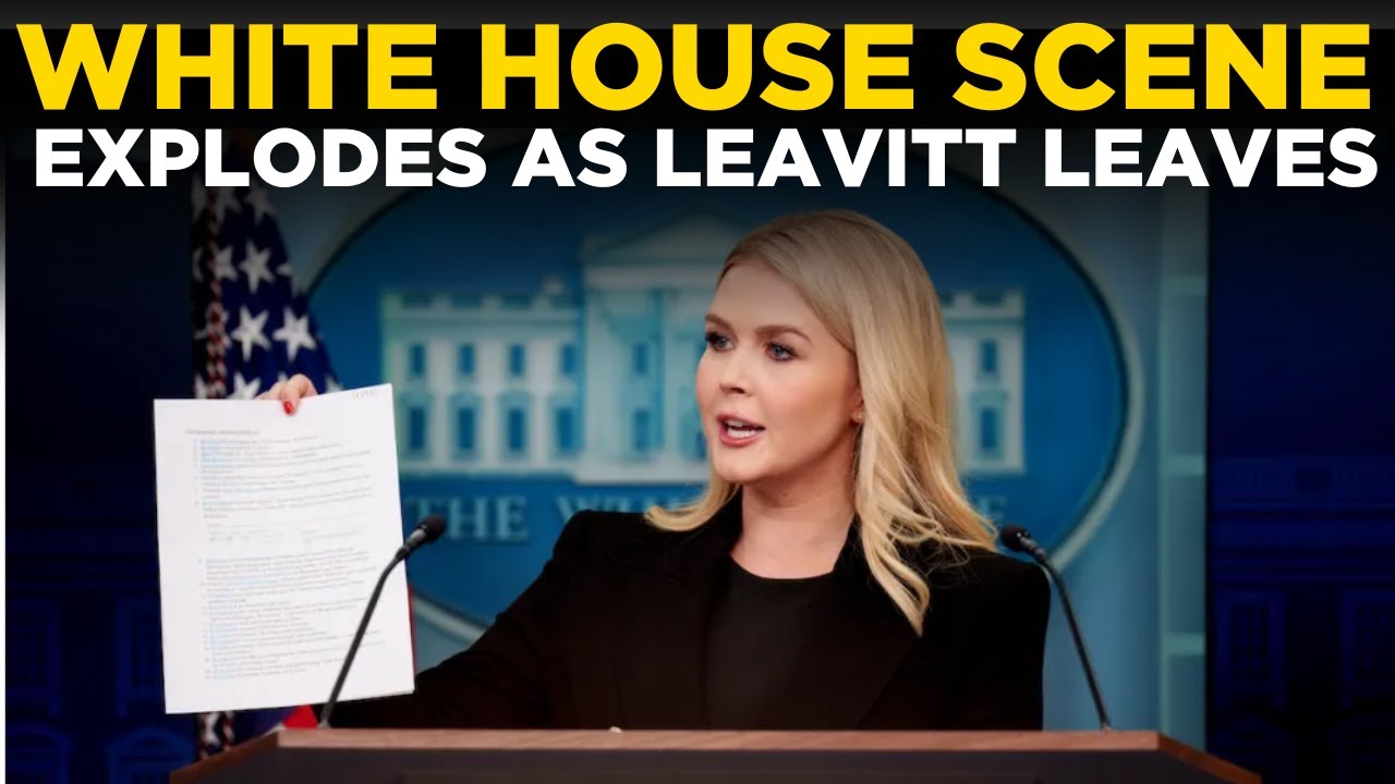 LIVE NEWS | Karoline Leavitt Storms Out of Briefing Room, Leaves White House in Chaos