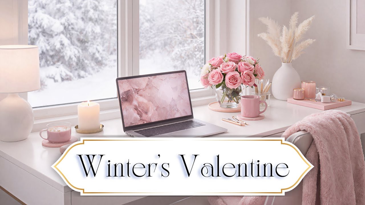 Soft Winter Work Session ❄️🩷 | 90 Minutes of Calm Focus & Quiet Wealth Energy