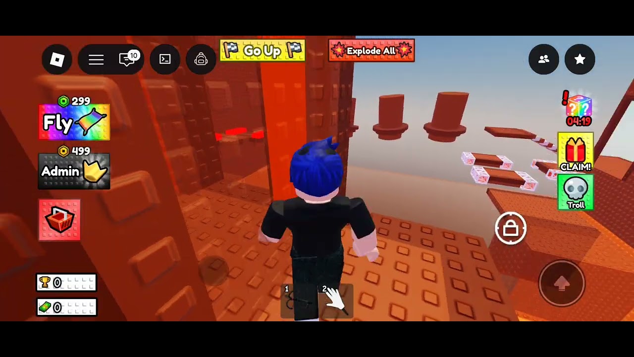 I play backward tower in Roblox 