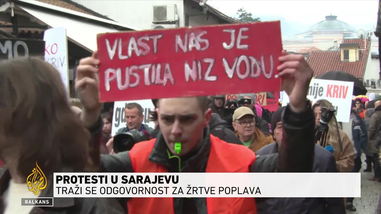 Protesti u Sarajevu: Traži se procesuiranje odgovornih za nesreću u Jablanici