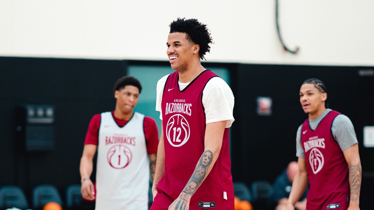 Arkansas Razorbacks NCAA Tournament practice footage