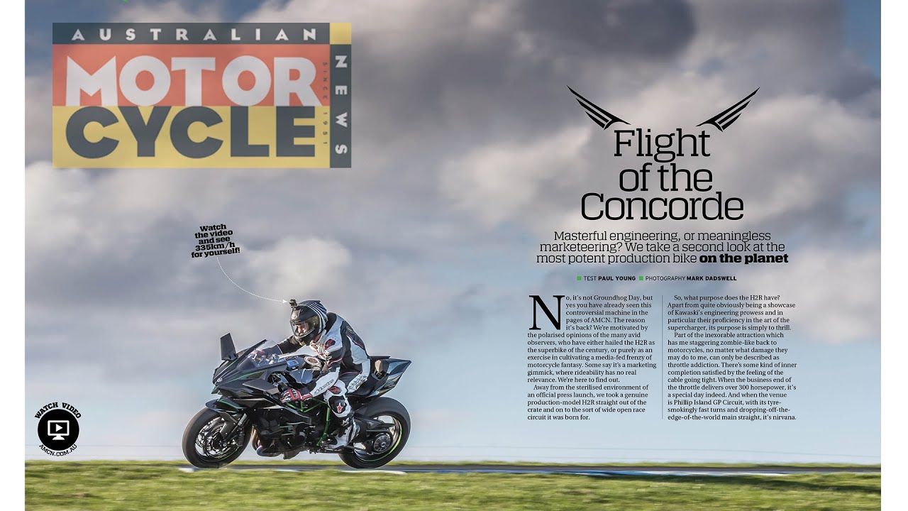 Kawasaki Ninja H2R Full Throttle 335km/h At Phillip Island | First Rides
