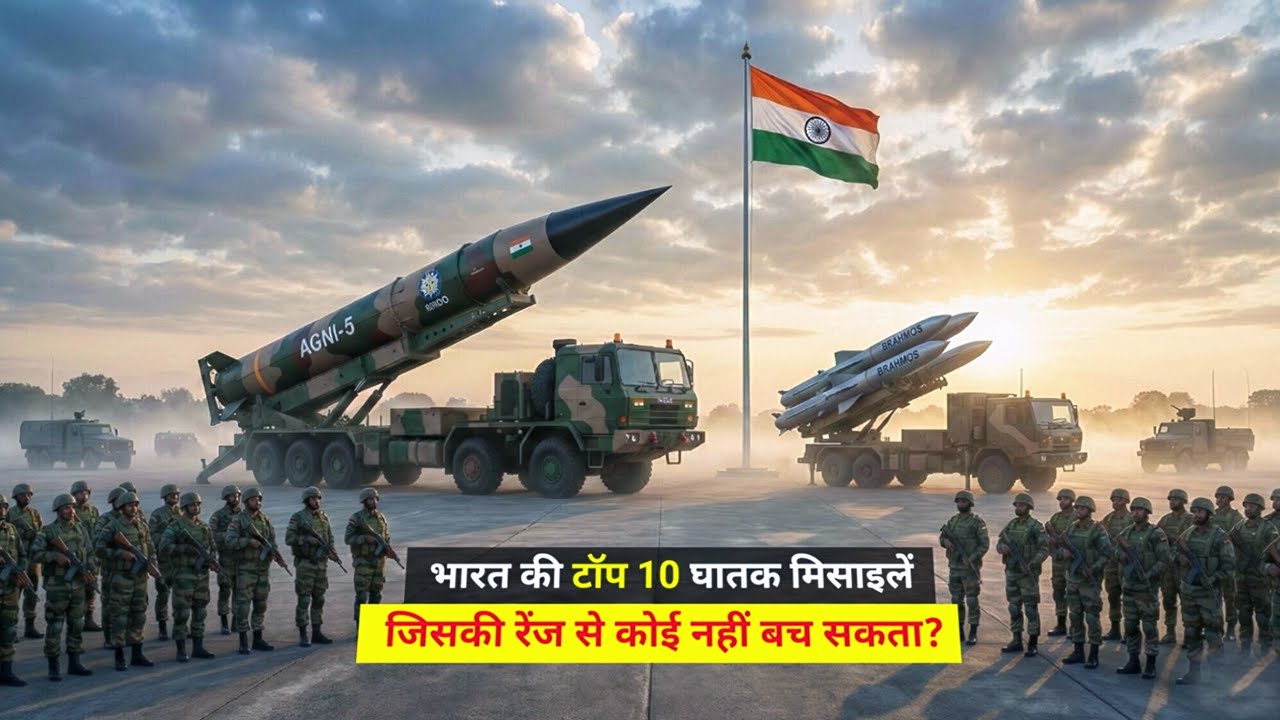 भारत की टॉप 10 खतरनाक मिसाइल | Top 10 most Powerful missiles of India 2025
