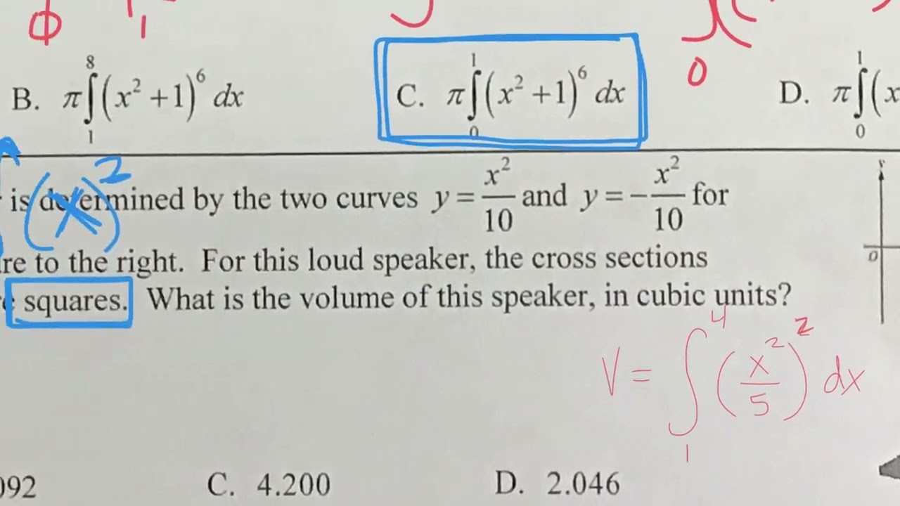 Calculus Volume review