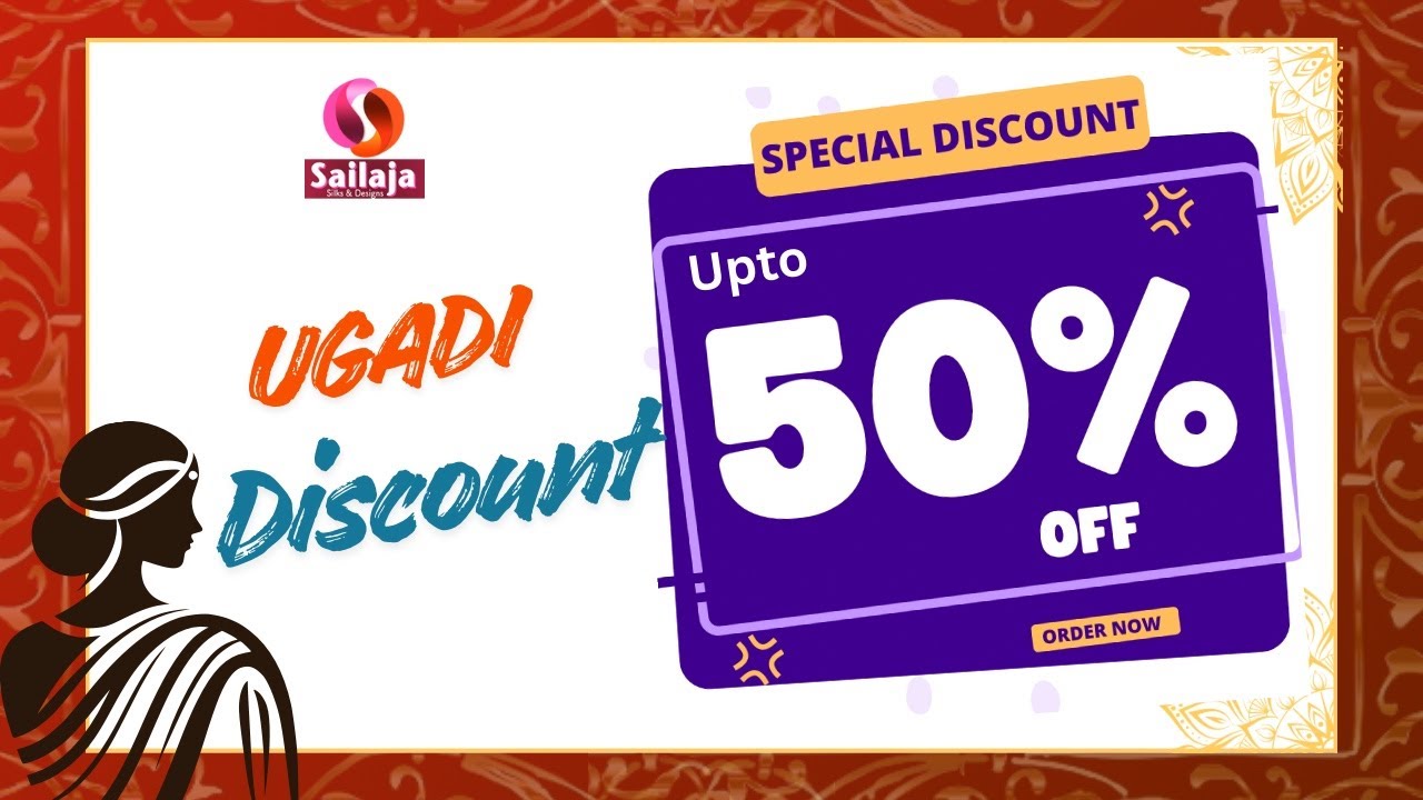 Upto 50% Off Ugadi special discount #sale #sarees @sailajasilks Ph-9849553901 2 #giveaways